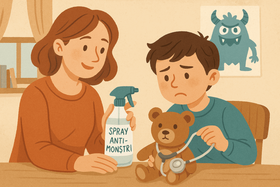Ilustrație: copil jucându-se
